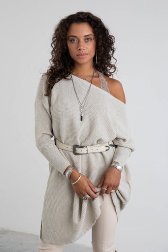 Nola Knitted dress -Light Beige-