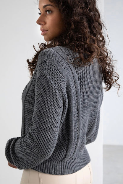 Aster Knitted Sweater - Stone Gray -