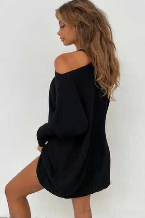 Nola Knitted dress -Black-