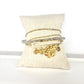 Armband 4in1 GOLD/GREY STONE