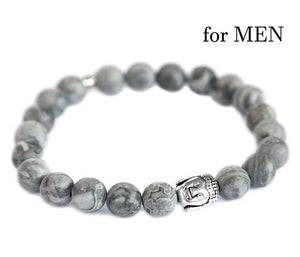 Armband BUDDHA GREY GEMSTONE for men