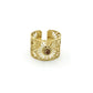 Ring FLOWER Brown Stone/GOLD
